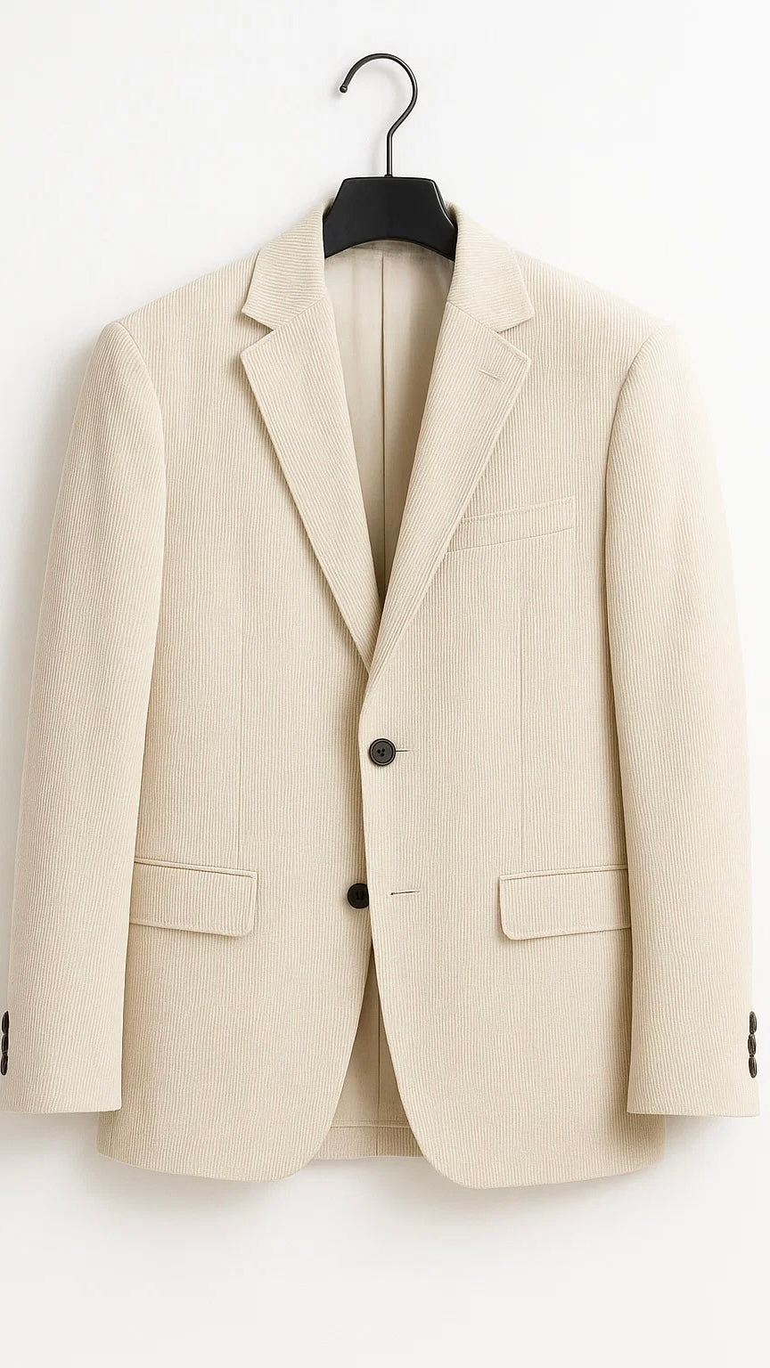 Men’s Linen Pin-Stripe Blazer with Wooden Buttons