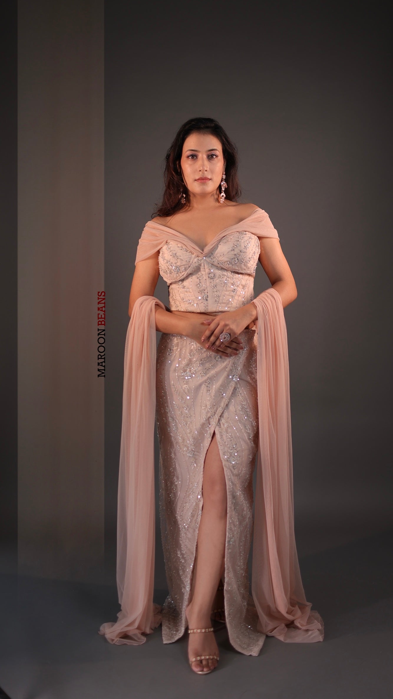 Cinderella Drape Saree Skirt with Corset