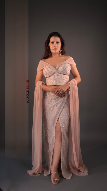 Cinderella Drape Saree Skirt with Corset