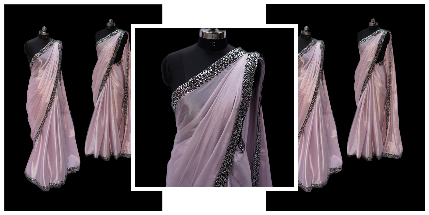 Mauve Organza Saree